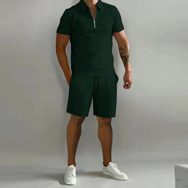 Men's Polo Shirt & Shorts Set