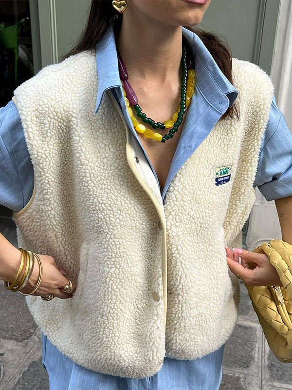 Women's Button-Front Fleece Vest