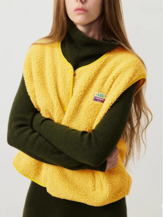 Women's Button-Front Fleece Vest