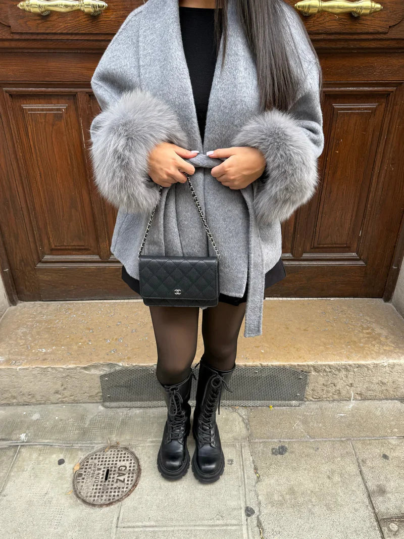 Women's Winter Jacket with Faux Fur Collar