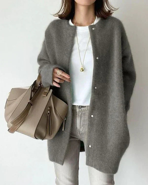Women's Button-Up Relaxed Fit Cardigan