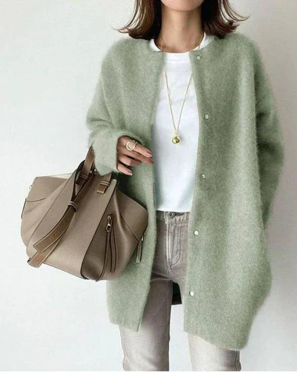 Women's Button-Up Relaxed Fit Cardigan