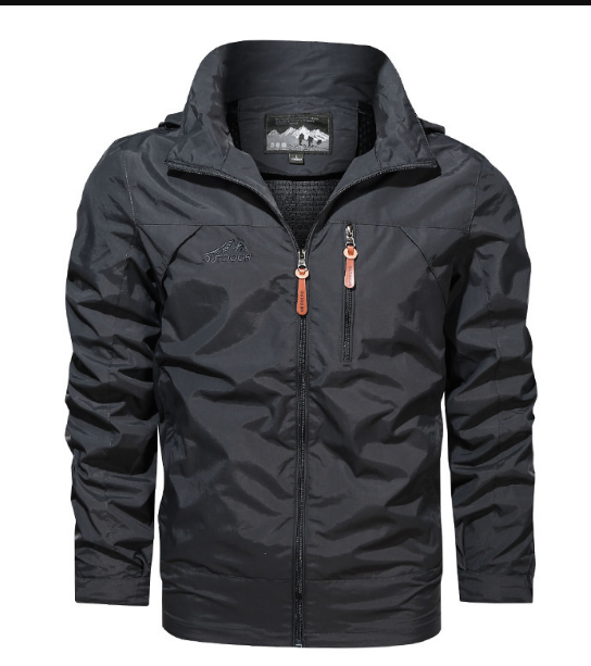 Men's Waterproof Windbreaker with Zip Pockets