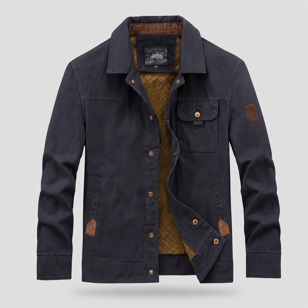 Men's Utility Workwear Jacket with Multiple Pockets