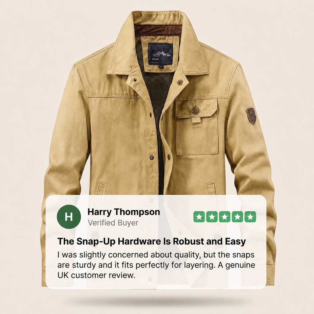 Men's Utility Workwear Jacket with Multiple Pockets
