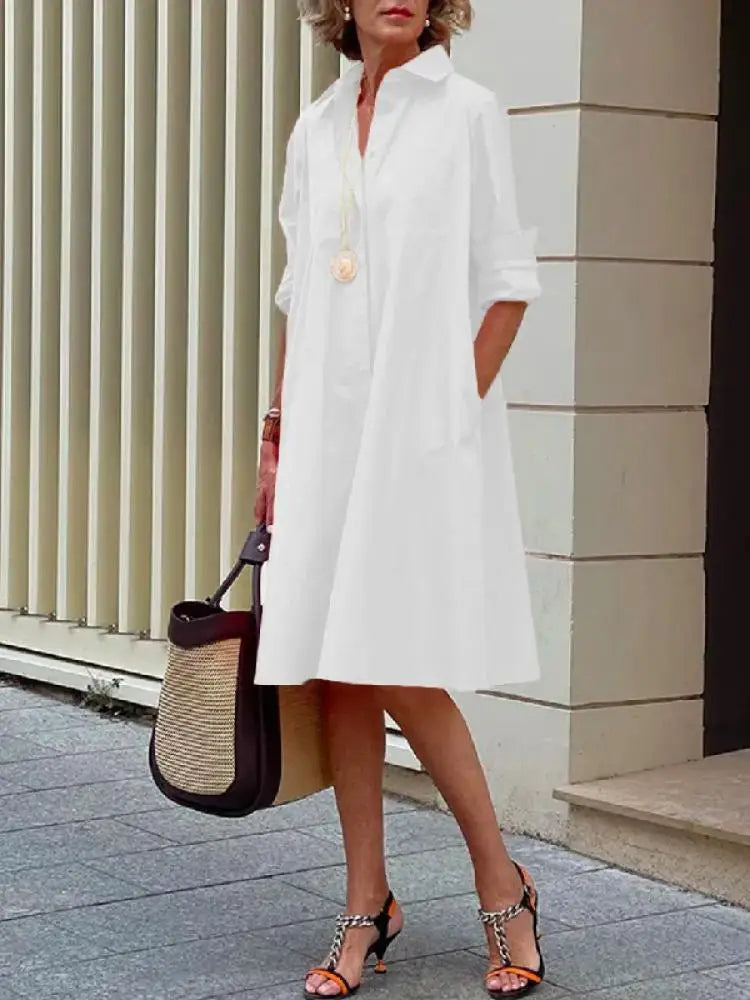 Women’s Floral Print Puff Sleeve Midi Dress with Square Neckline
