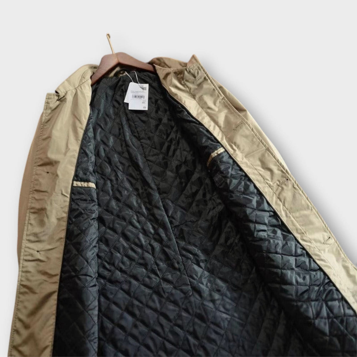 Men's Classic Button-Front Trench Coat