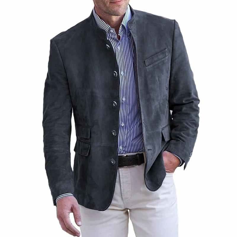 Men's Smart Casual Suede Blazer