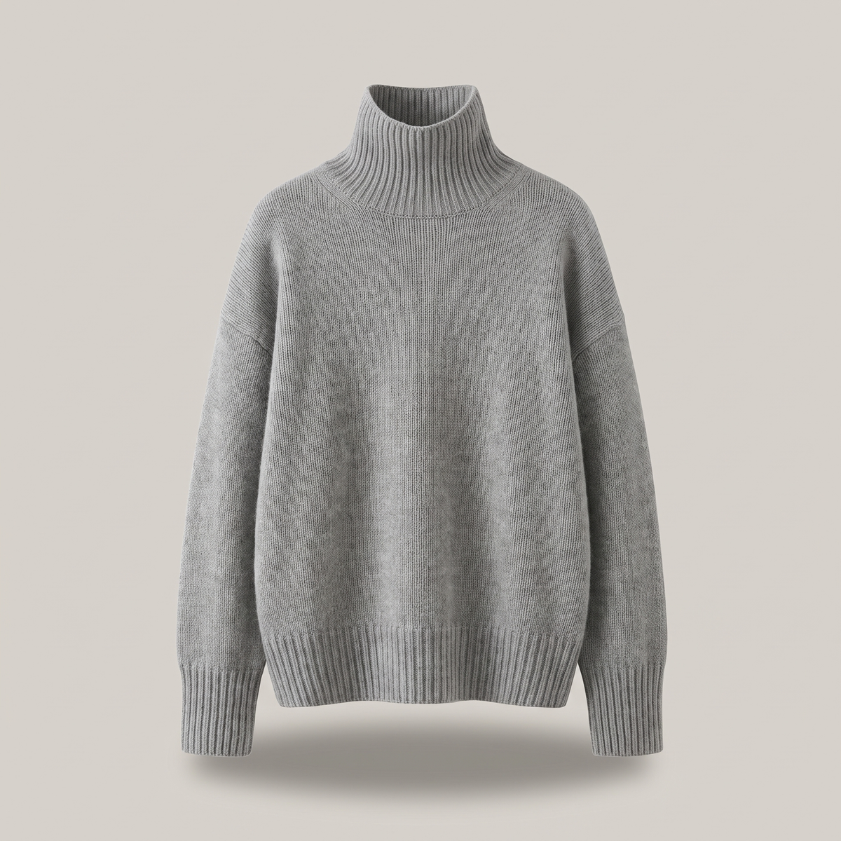 Women's Soft Ribbed Turtleneck Knit Sweater