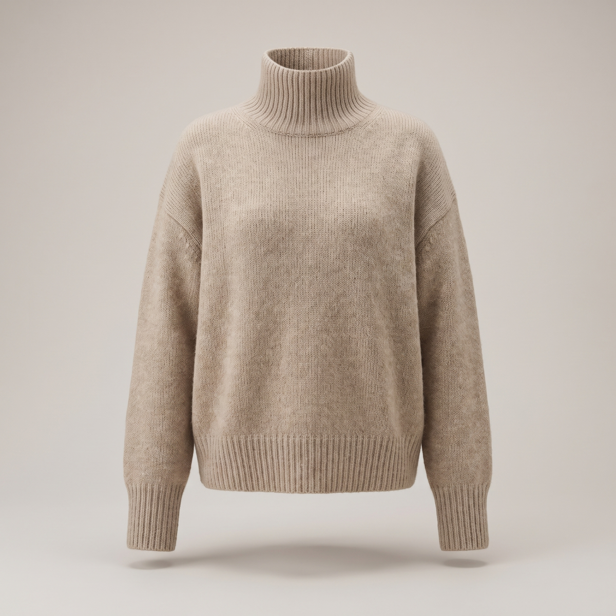 Women's Soft Ribbed Turtleneck Knit Sweater