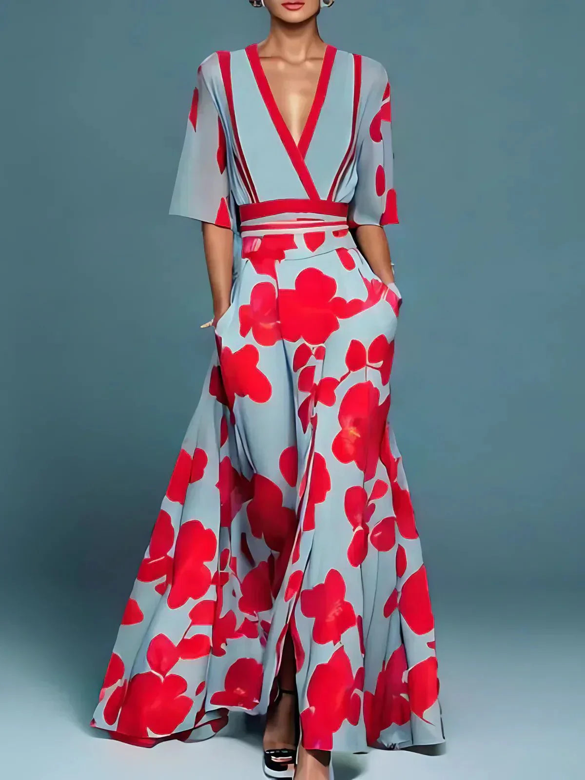 Floral Print Maxi Dress for Women