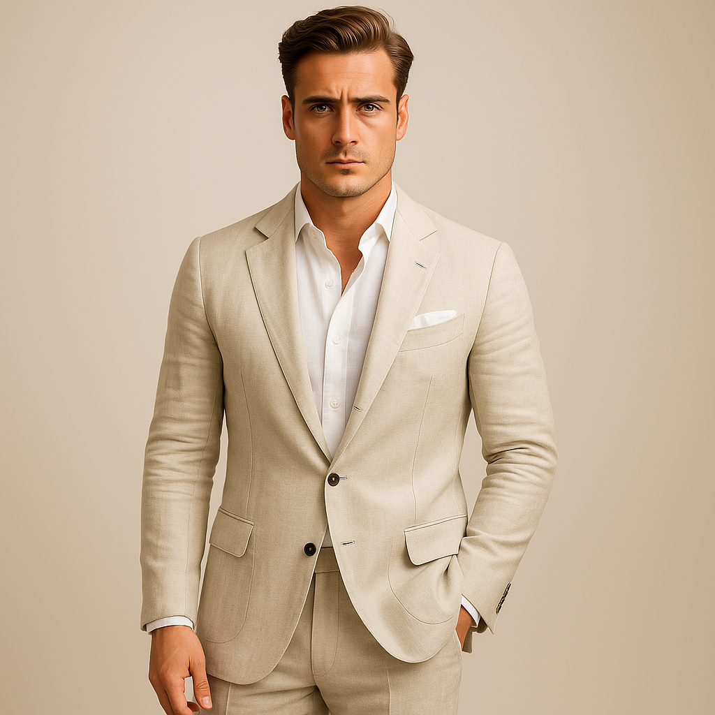Men's Two-Piece Smart Casual Suit Set
