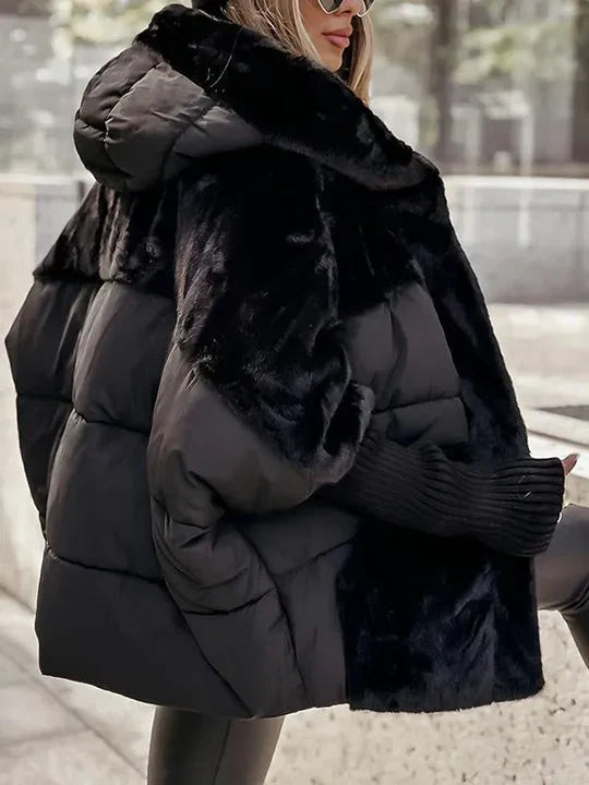 Women's Hooded Faux Fur Puffer Jacket