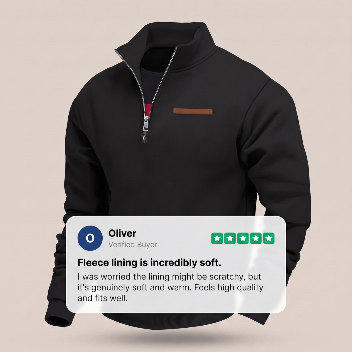 Men's Quarter-Zip Fleece Sweatshirt