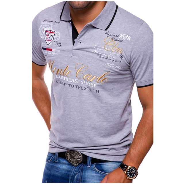 Men's Graphic Embroidered Polo Shirt