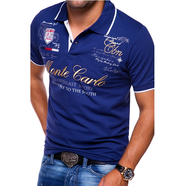 Men's Graphic Embroidered Polo Shirt