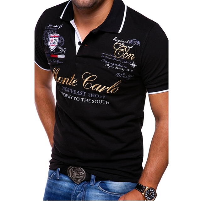 Men's Graphic Embroidered Polo Shirt