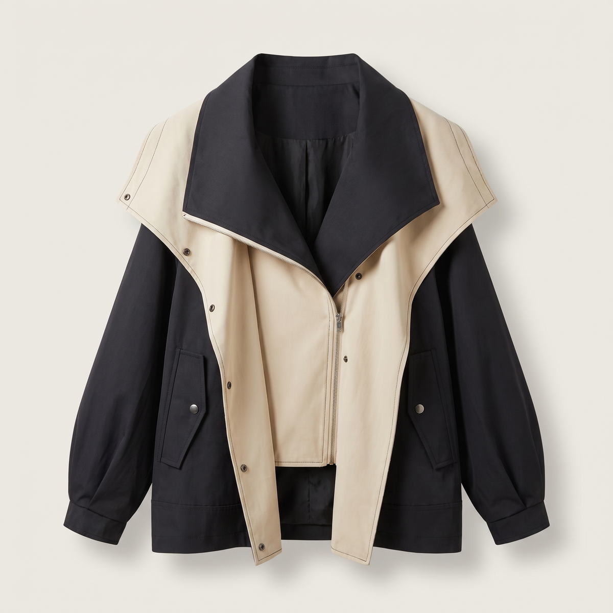Women's Hooded Utility Jacket with Pockets