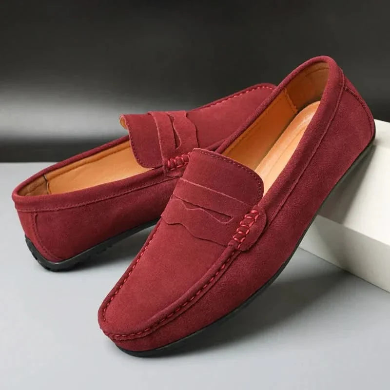 Men's Suede Loafers Slip-On Shoes