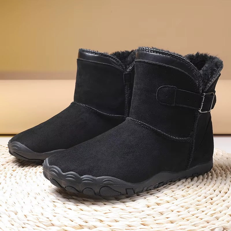 Women’s Warm Lined Buckle Ankle Boots