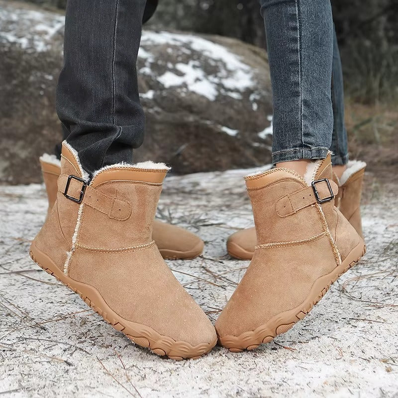 Women’s Warm Lined Buckle Ankle Boots