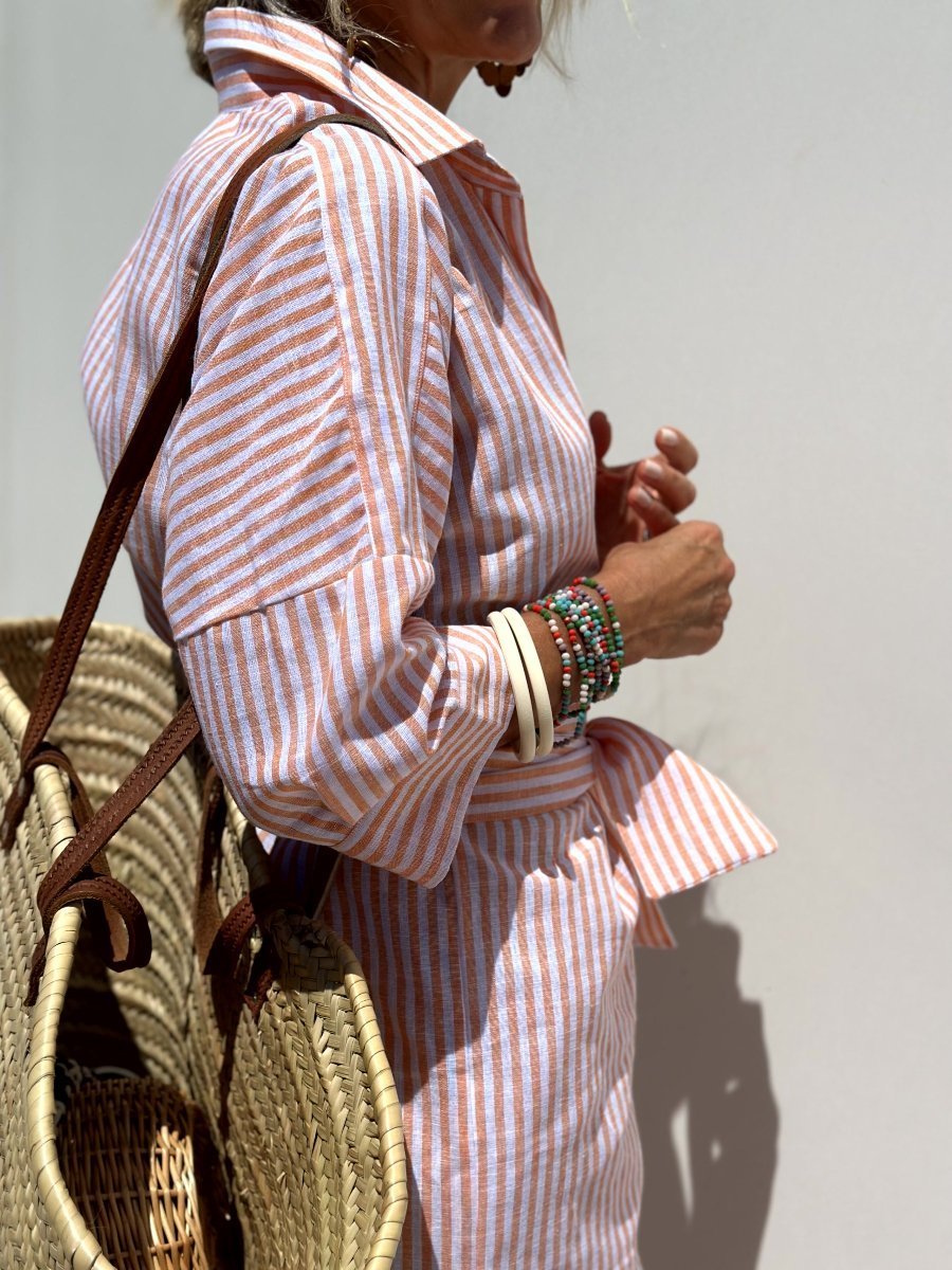 Stylish Striped Shirt Dress for Women
