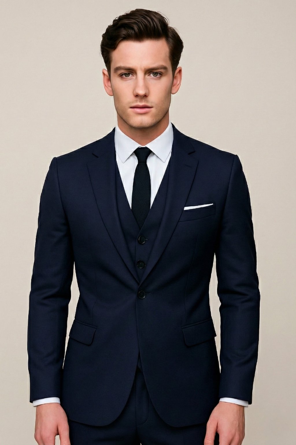 Men's Three-Piece Slim-Fit Formal Suit