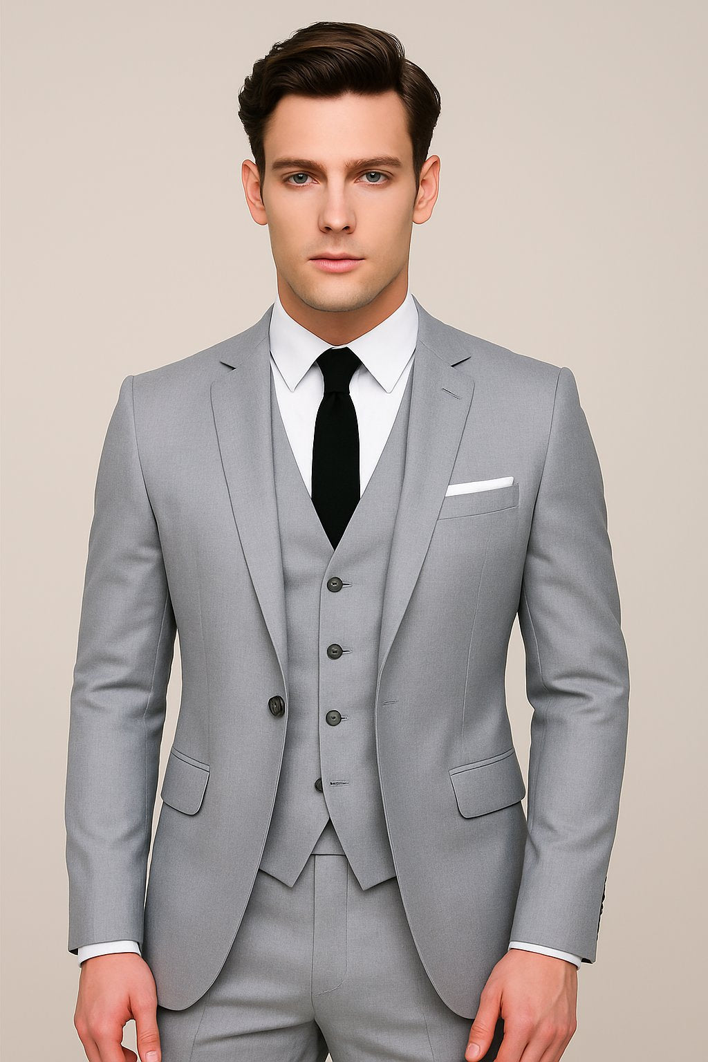 Men's Three-Piece Slim-Fit Formal Suit