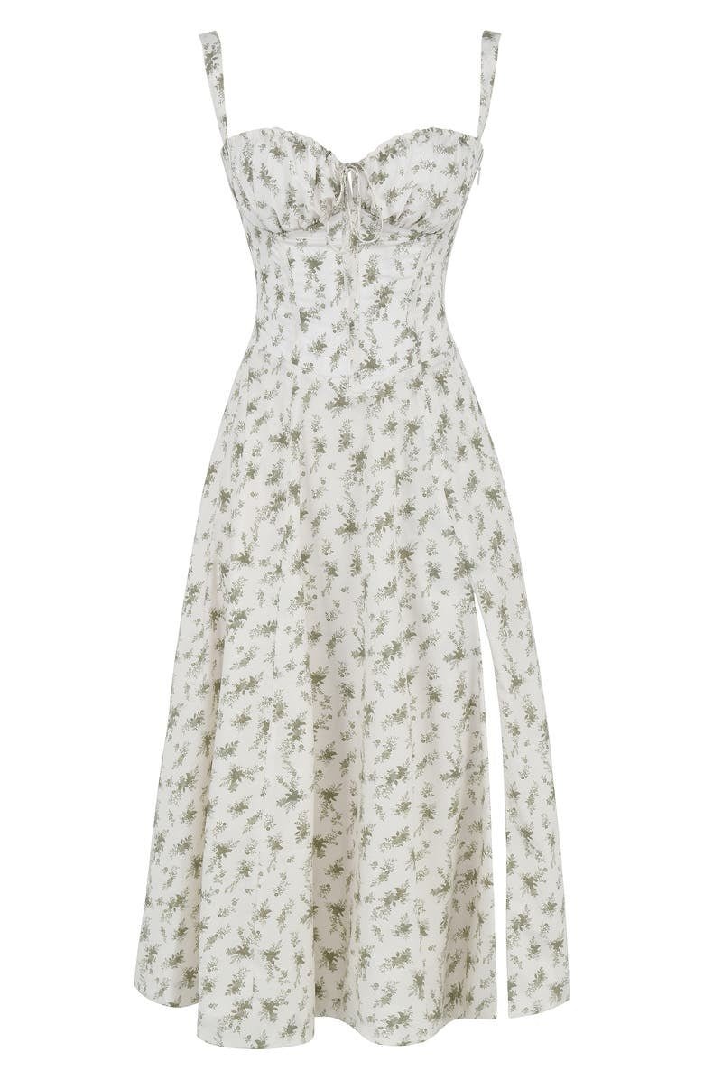 Women’s Elegant A-Line Midi Dress with Side Slit