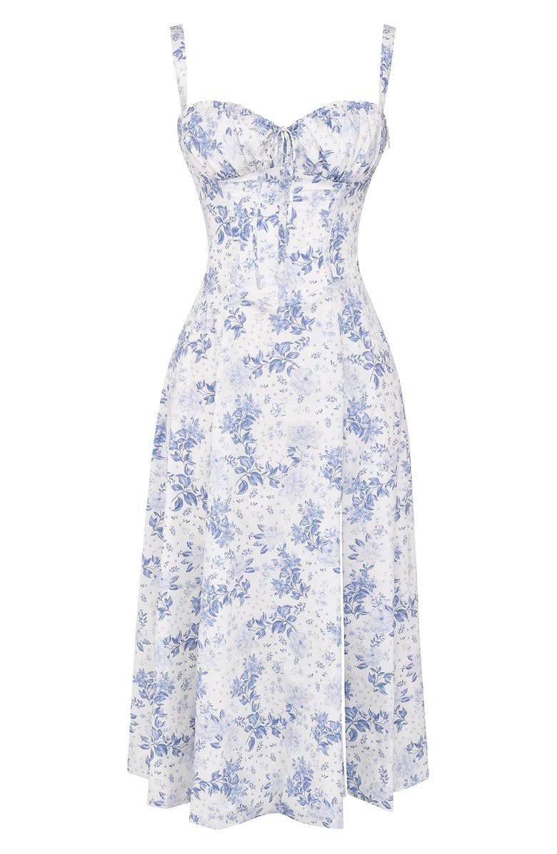 Women’s Elegant A-Line Midi Dress with Side Slit