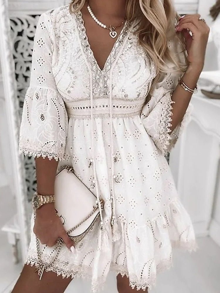 Women's Lightweight Breathable Summer Dress with Elegant Drape