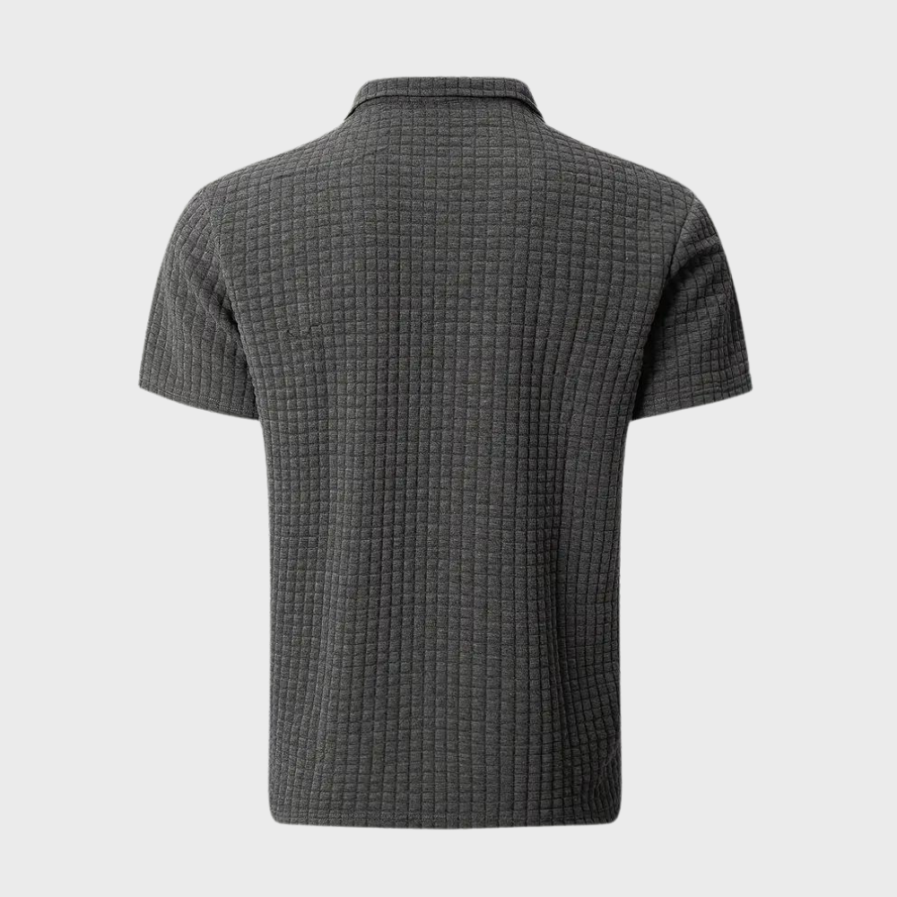Men's Textured Performance Polo Shirt