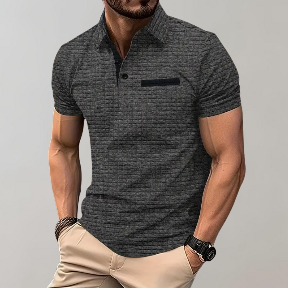 Men's Textured Performance Polo Shirt