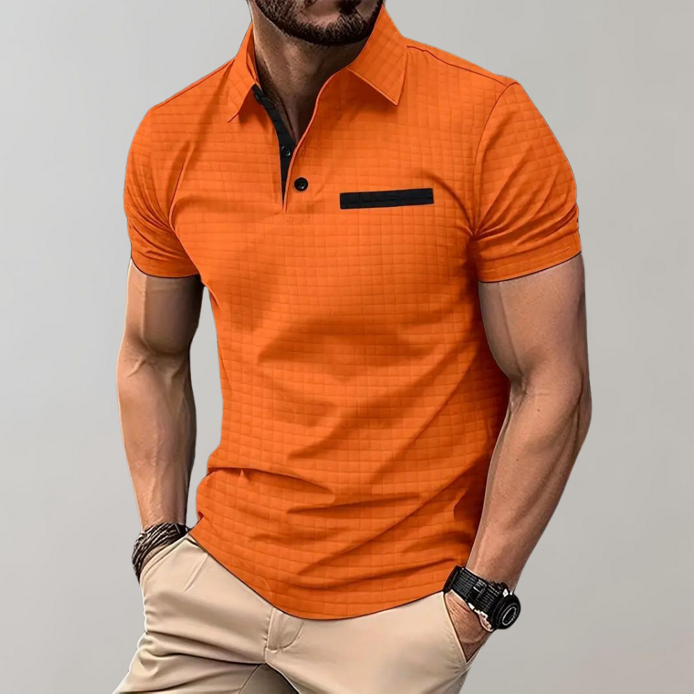 Men's Textured Performance Polo Shirt