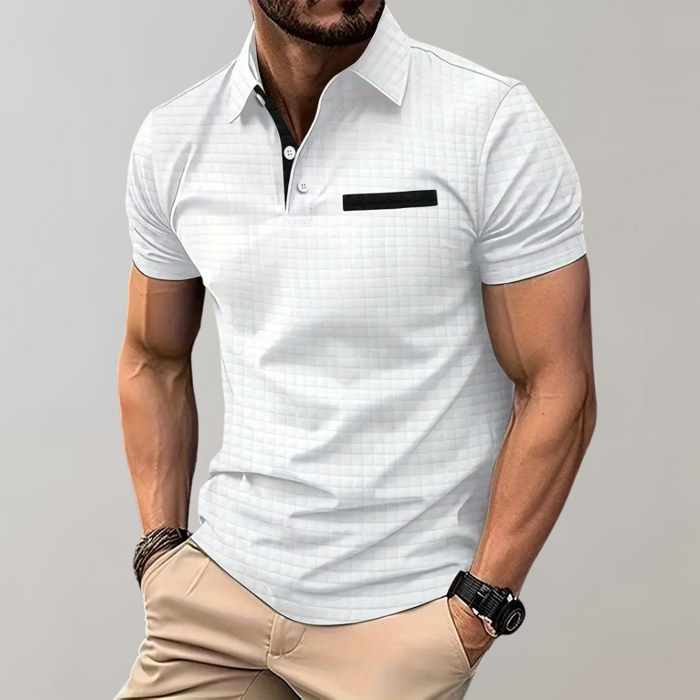Men's Textured Performance Polo Shirt