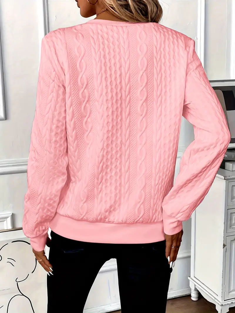 Women's Cable Knit Half-Zip Sweater