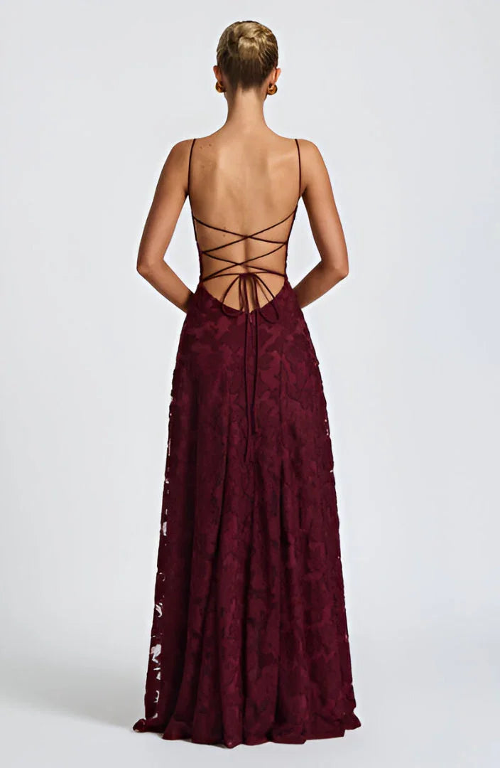 Women’s Lace Corset Formal Evening Maxi Dress