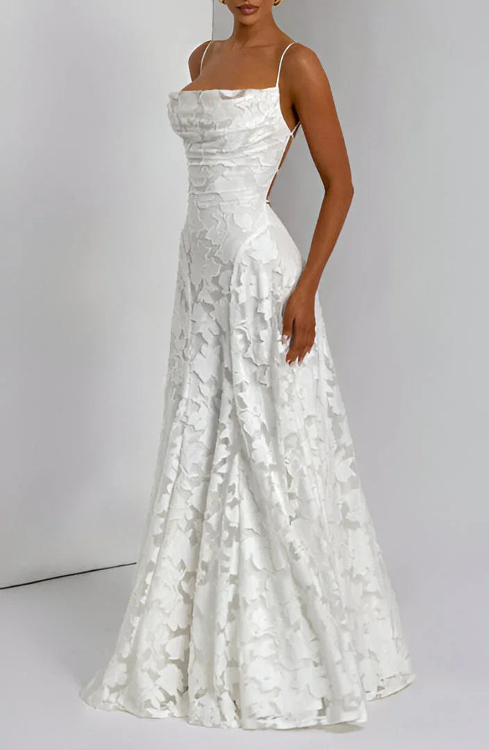 Women’s Lace Corset Formal Evening Maxi Dress