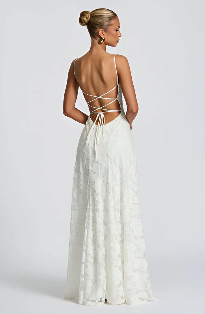 Women’s Lace Corset Formal Evening Maxi Dress