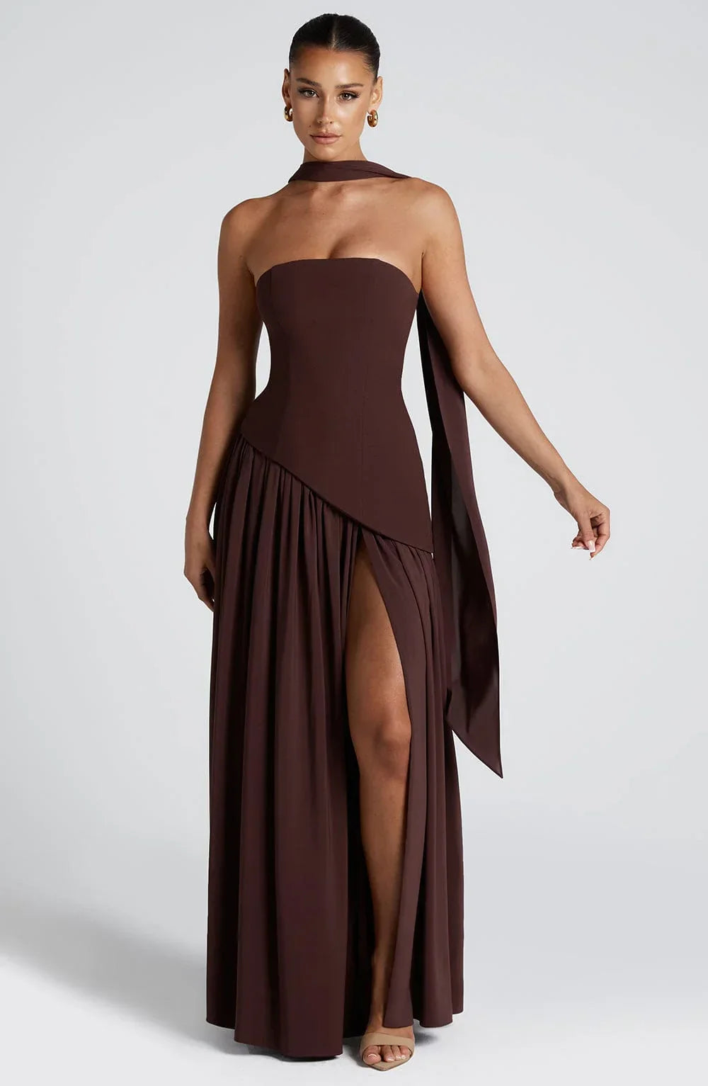 Women’s Strapless Split Maxi Dress