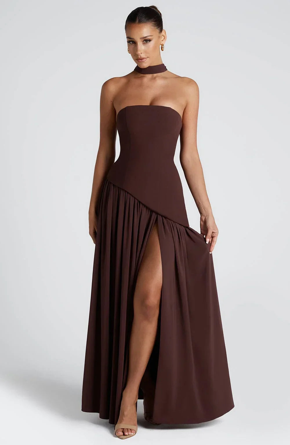 Women’s Strapless Split Maxi Dress