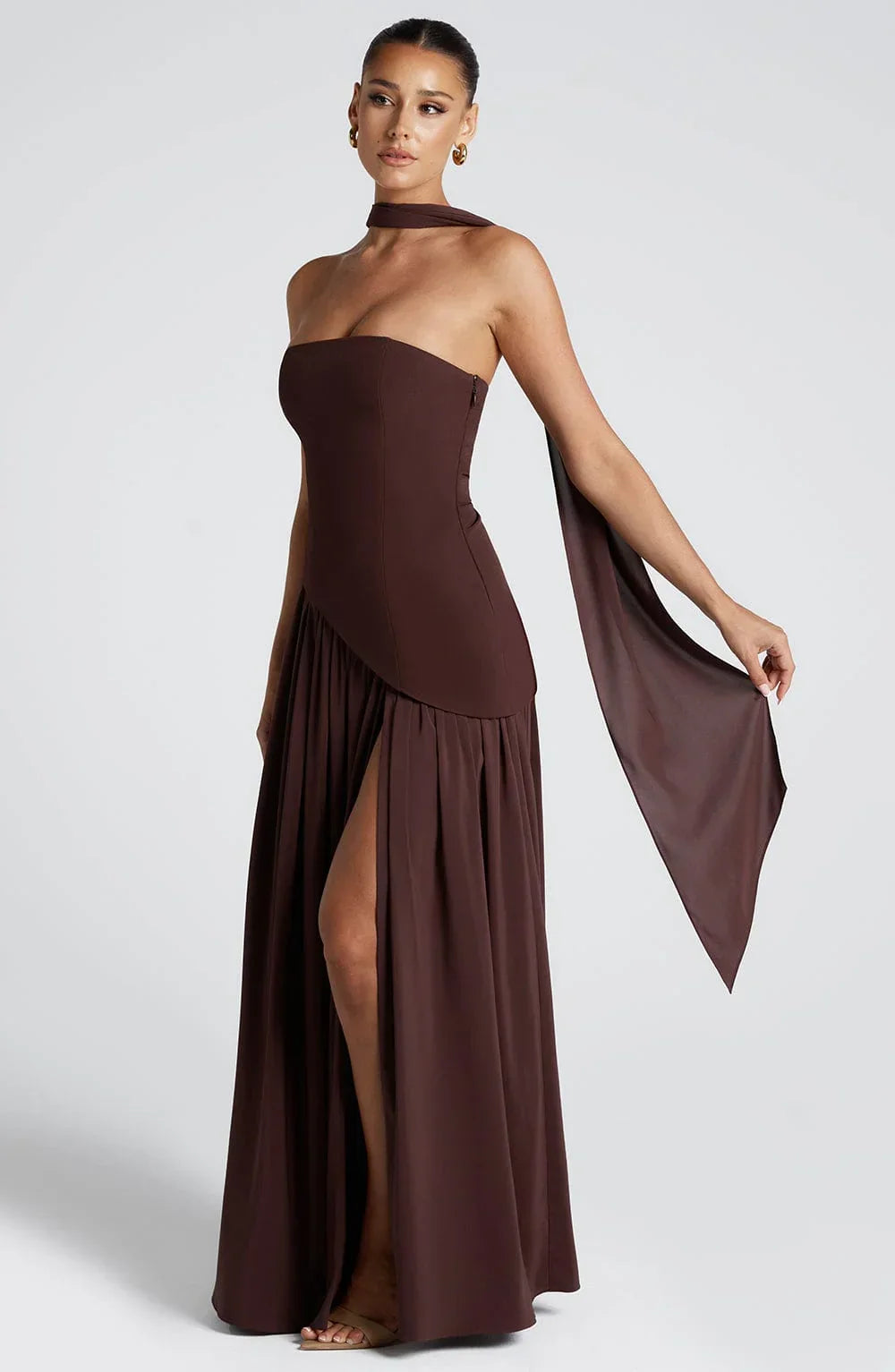 Women’s Strapless Split Maxi Dress