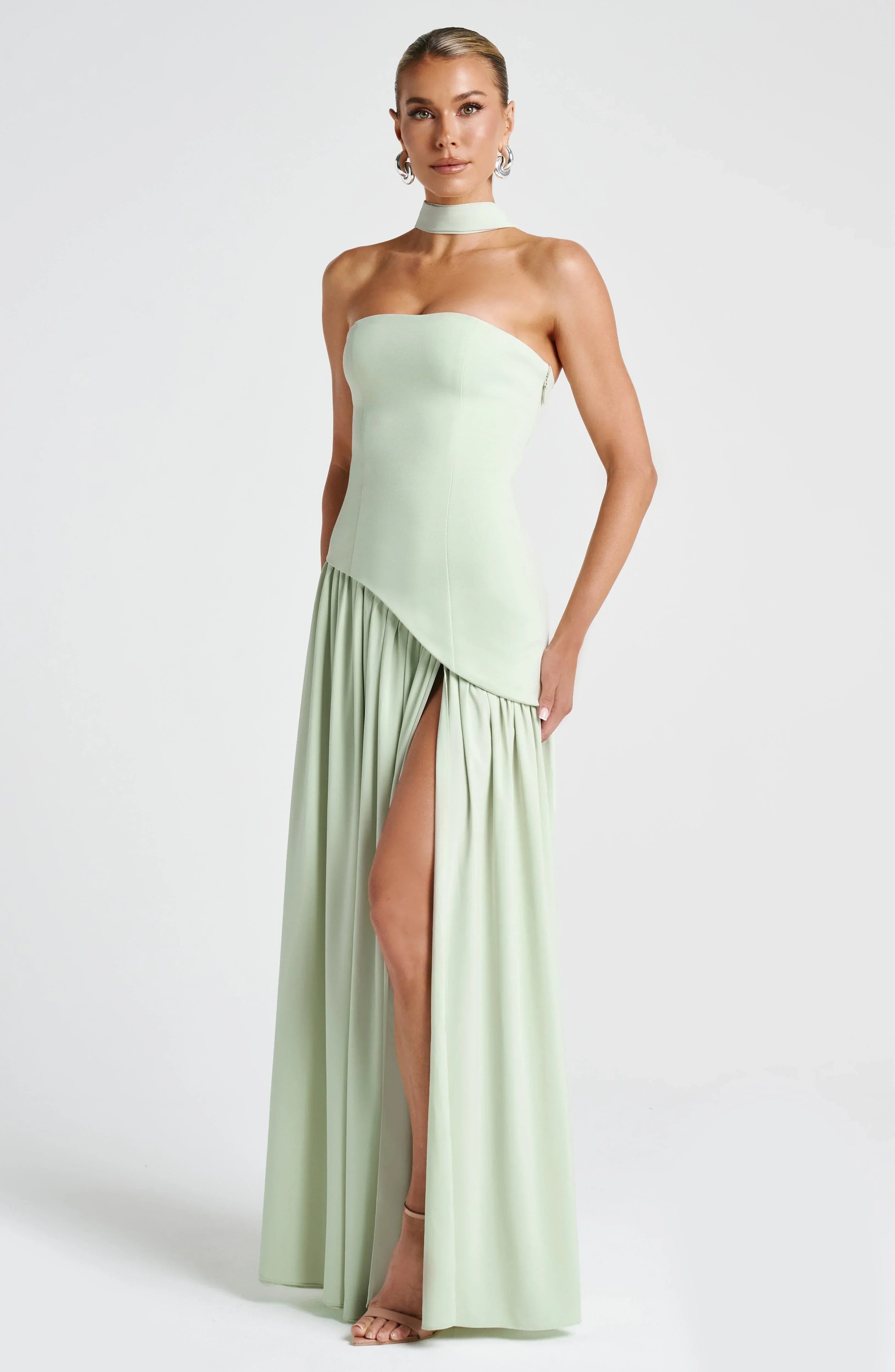 Women’s Strapless Split Maxi Dress