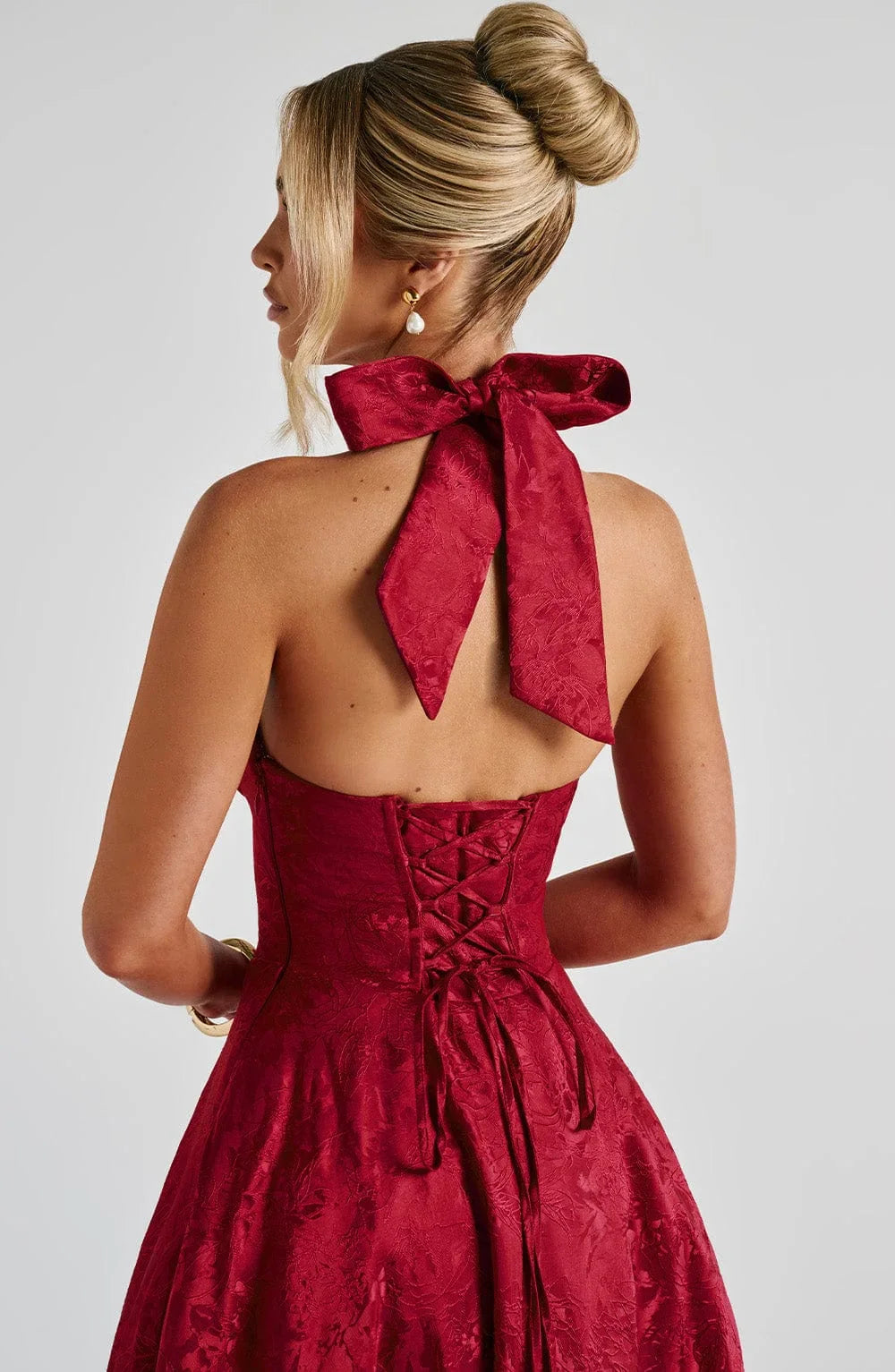 Women’s Elegant Halter Neck Midi Dress