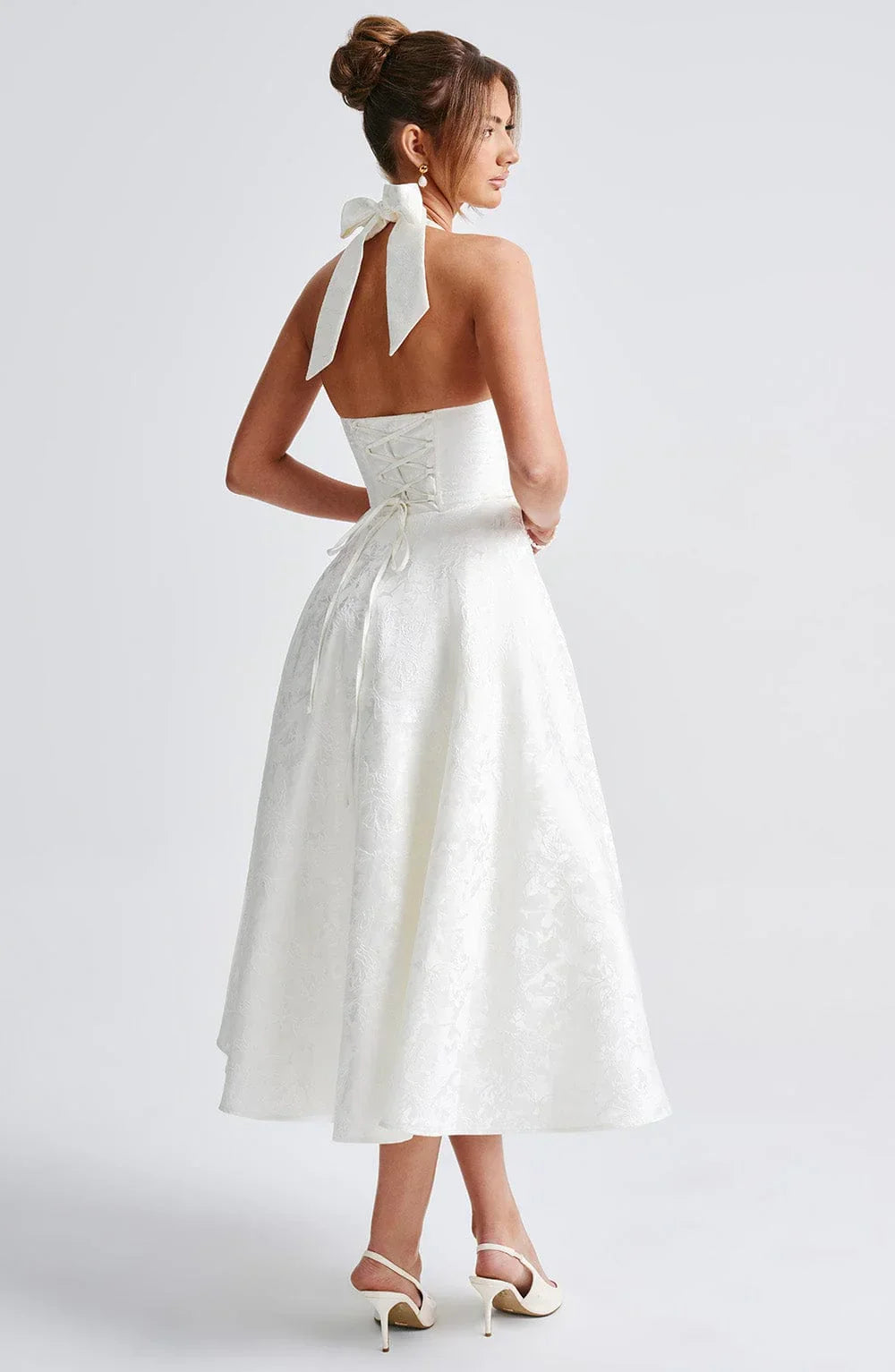 Women’s Elegant Halter Neck Midi Dress