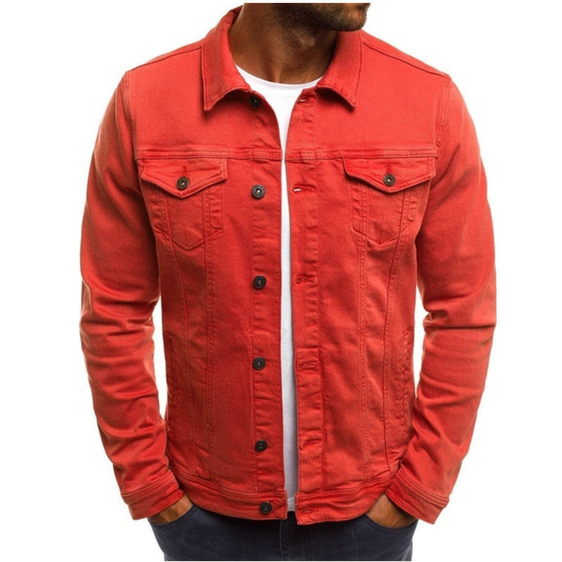 Stylish Casual Men's Denim Jacket with Comfortable Fit