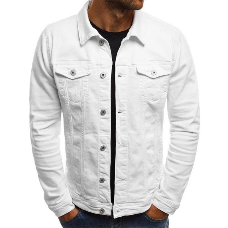 Stylish Casual Men's Denim Jacket with Comfortable Fit