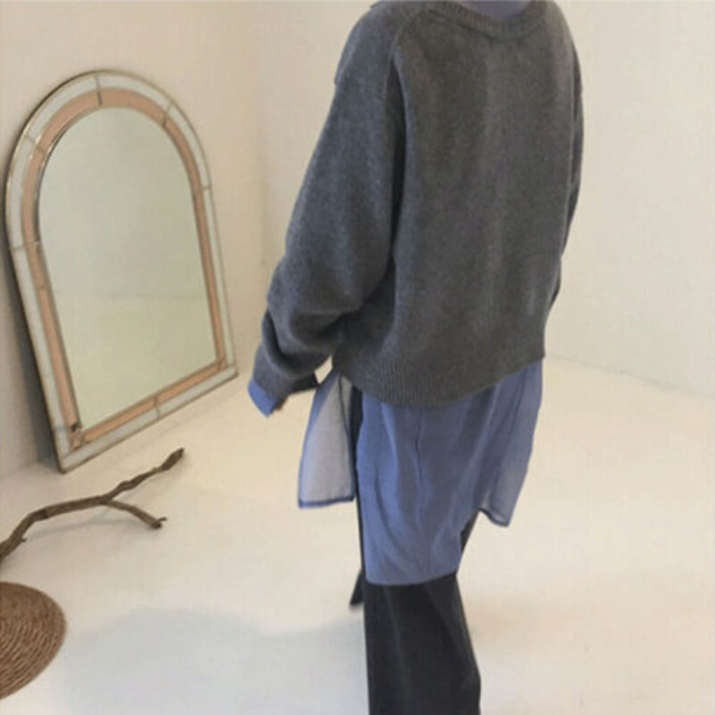 Women's Relaxed Button-Up Knit Cardigan Sweater