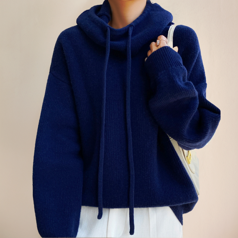 Women's Hooded Turtleneck Sweater