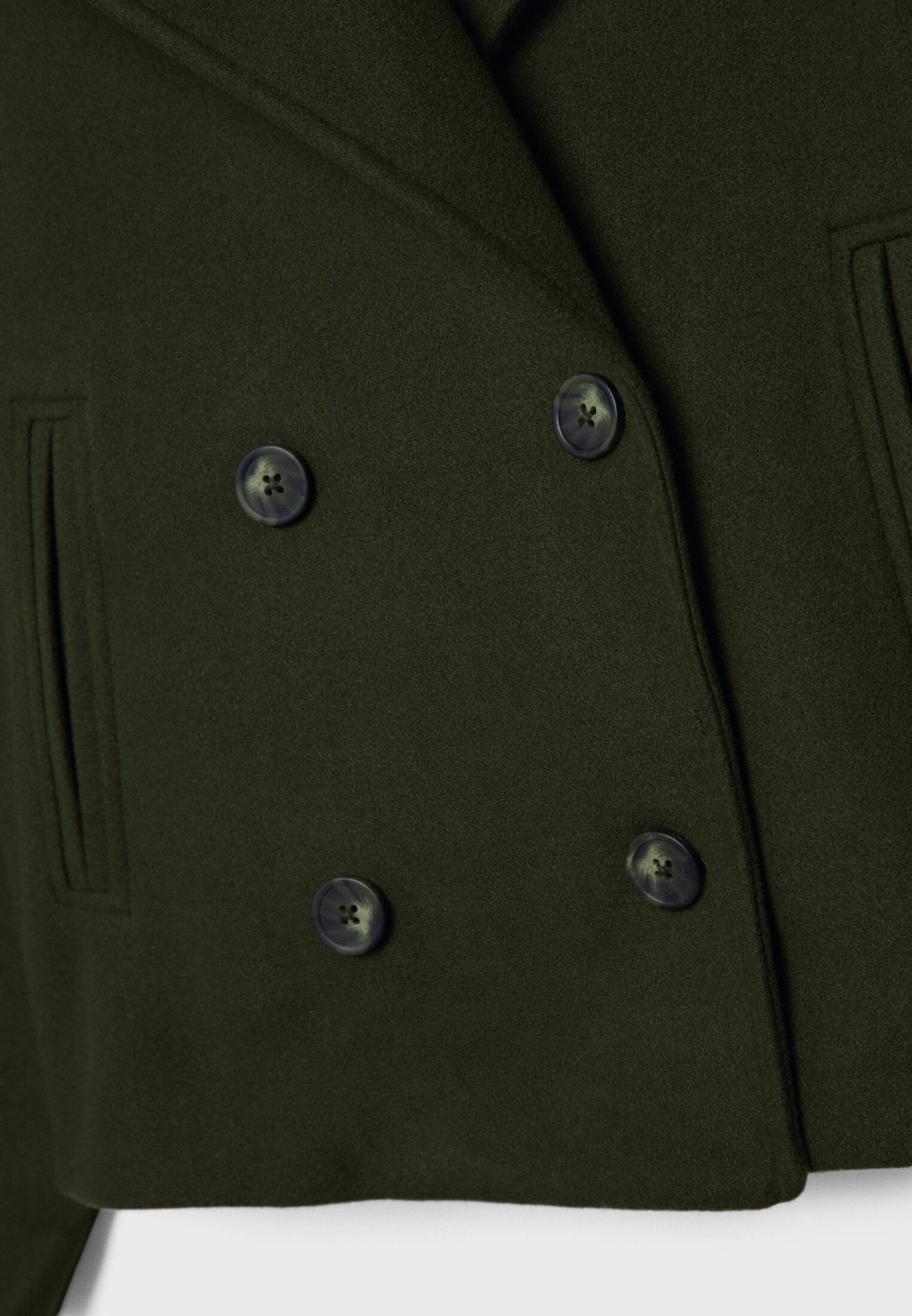 Women's Cropped Double-Breasted Tailored Blazer Jacket